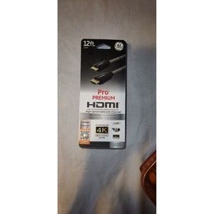 GE 38768 12ft Pro Premium HDMI Optimized for 4K” Ultra HD 60FPS